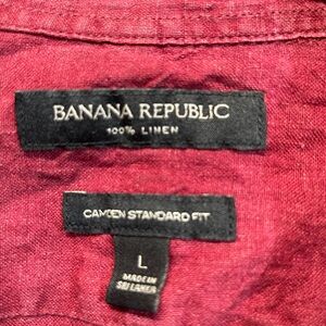 Banana Republic Burgundy Linen Top